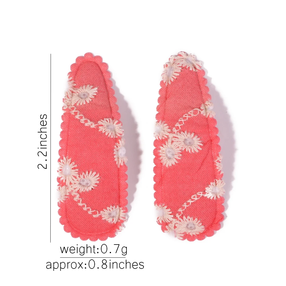 10 шт., заколки для волос с цветочным принтом и вышивкой для девочек, заколки, детские заколки BB, цветные заколки для женщин, аксессуары для укладки