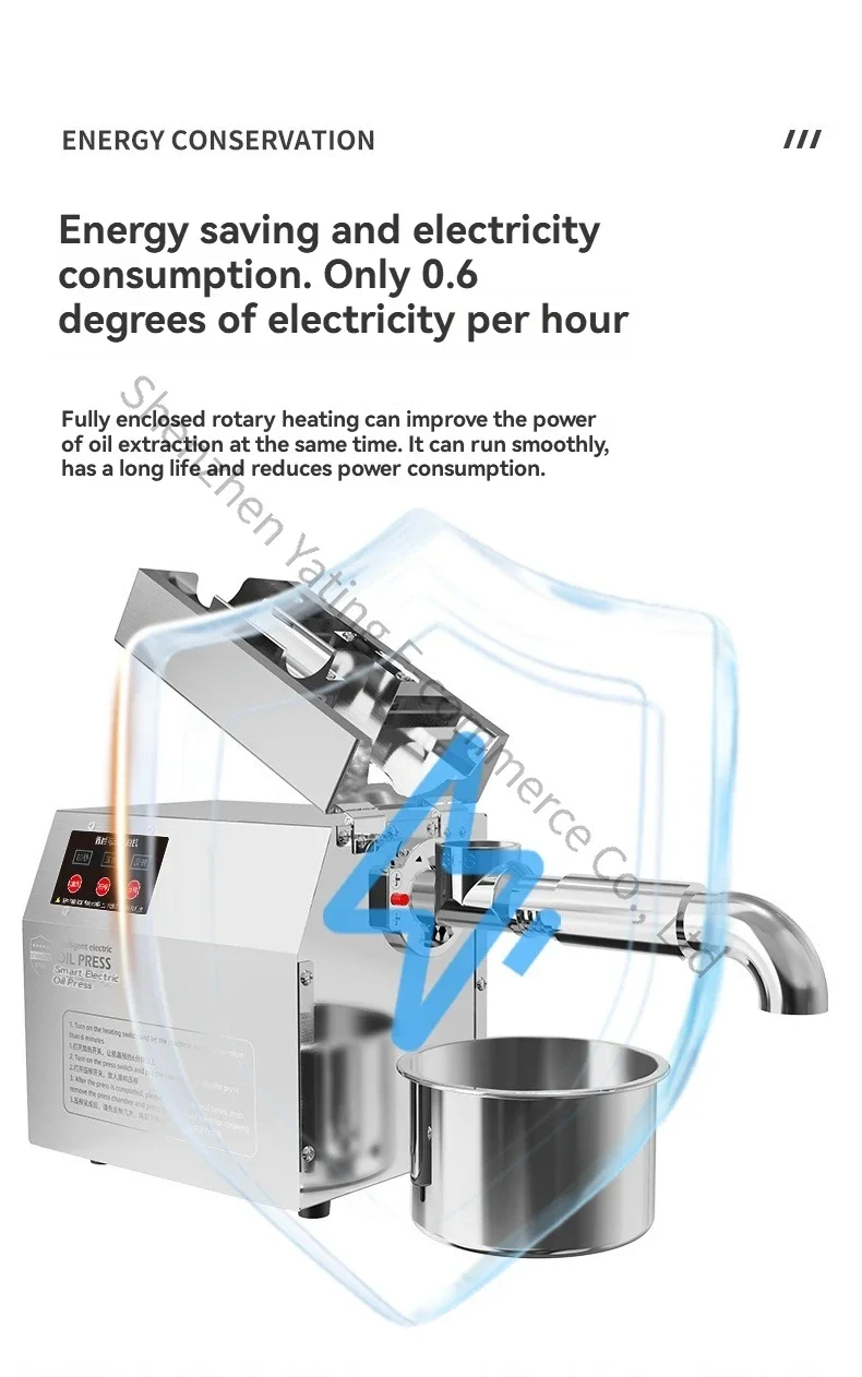 

Intelligent Stainless Steel Oil Press, Household Small and Medium-sized Frying Machine, Hot and Cold Double Press