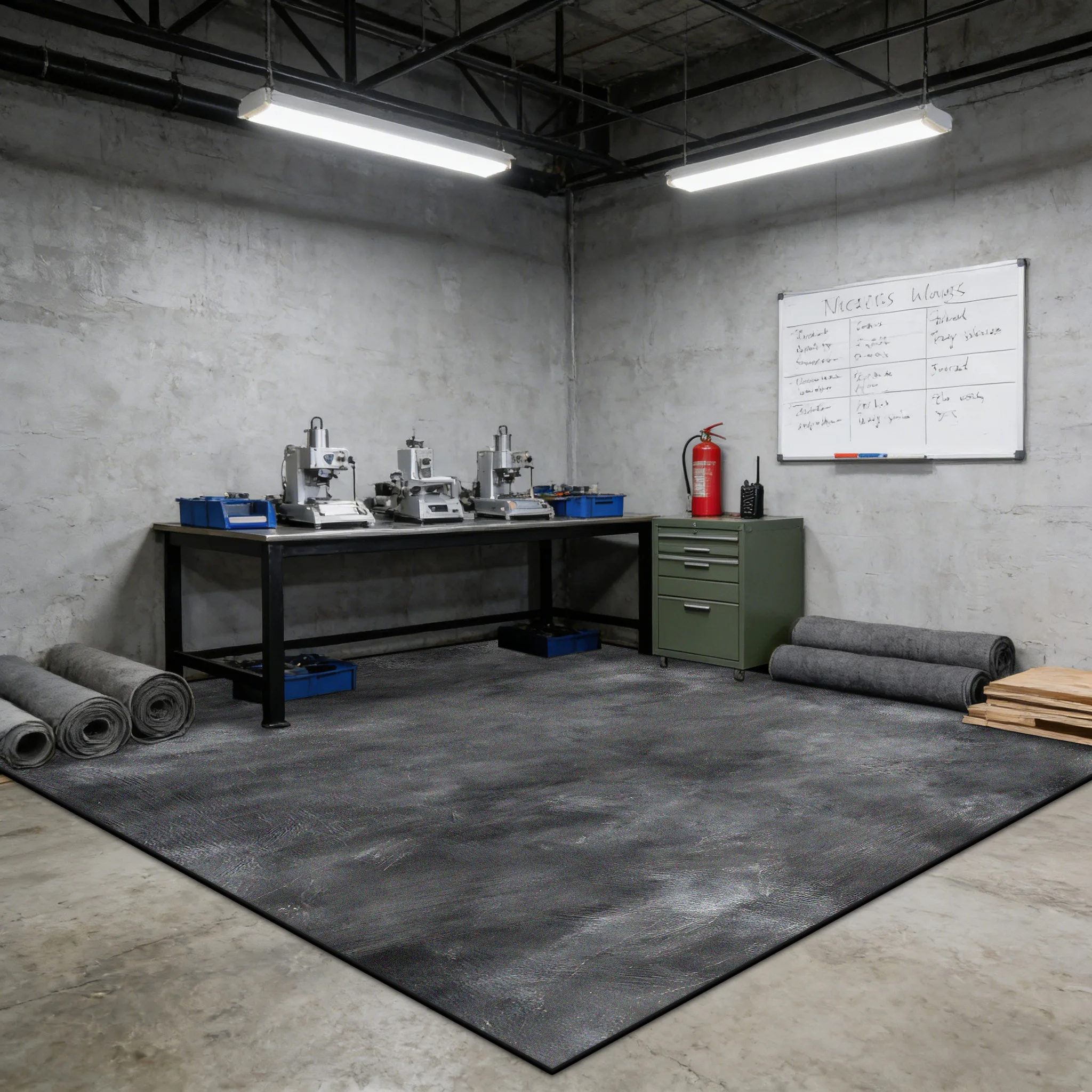 Gray Industrial Style Office Area Carpet Lint-free Non-slip Washable Living Room Rug Decoration Kitchen Easy Clean Door Foot Mat
