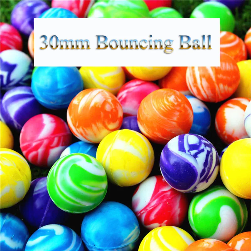 10pcs Children Toy Ball Colored Bouncing Ball Rubber Outdoor Toys Kids Sport Games Elastic printing Juggling Jumping Balls