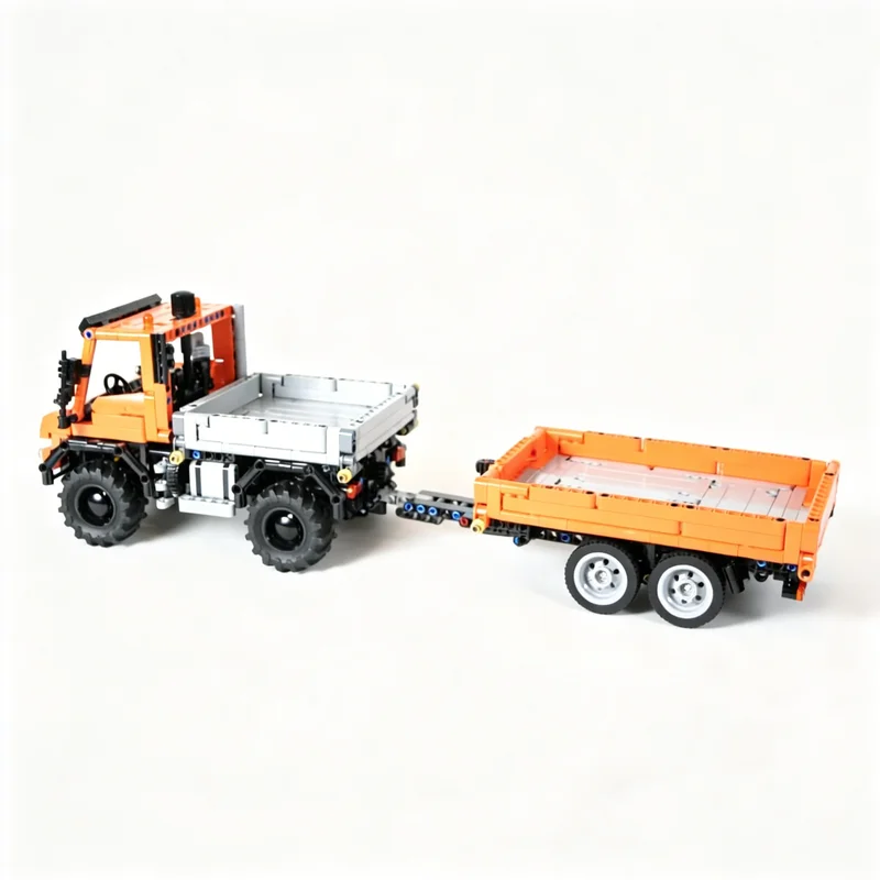NEW 355PCS MOC Technology Unimog Trailer Model DIY Creative Assembly Building Blocks Display Birthday Gift Decoration Home Set