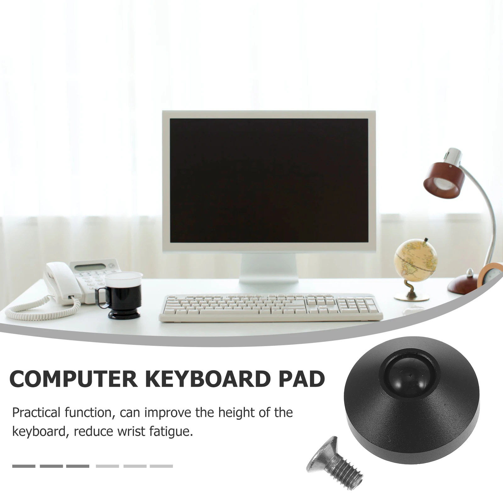

2Pcs Keyboard Riser Feet Stand Aluminum Mechanical Elevated Holder Stable Non Slip Pads for Reducing Wrist Fatigue