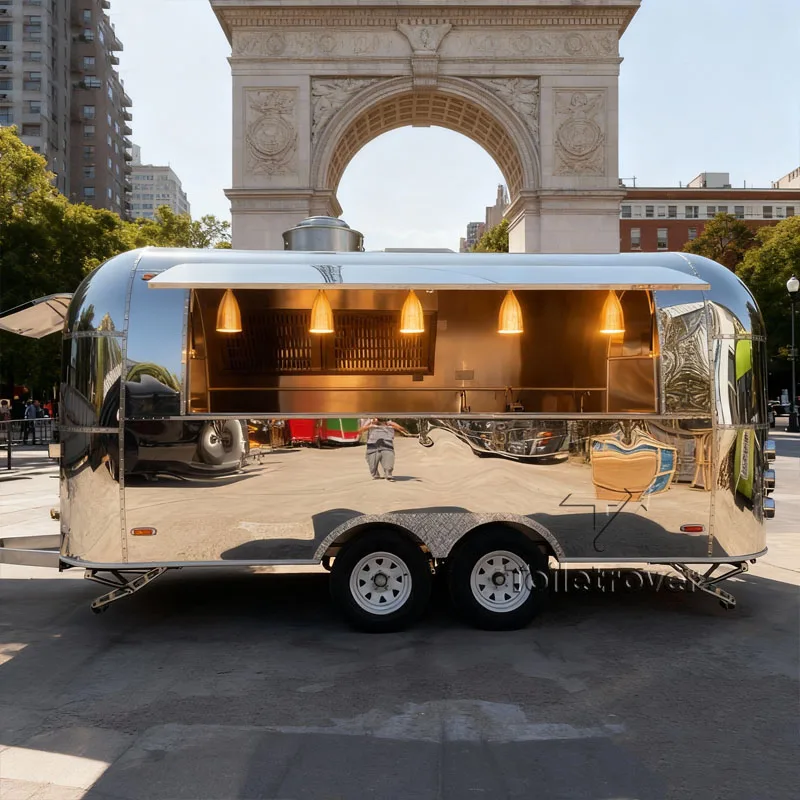 

Fully Loaded Good Truck Trailer Food Shop Shawarma Pasta French Fries Tacos Crepe Dessert Pancake Mobile Food Cart