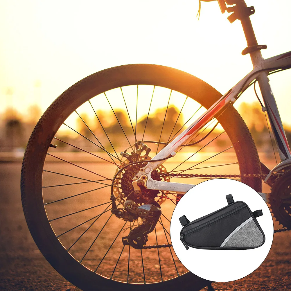 

Waterproof Bike Frame Bag Medium Capacity Triangular Pouch For Mountain Road Bicycle Front Tube Storage Outdoor Cycling