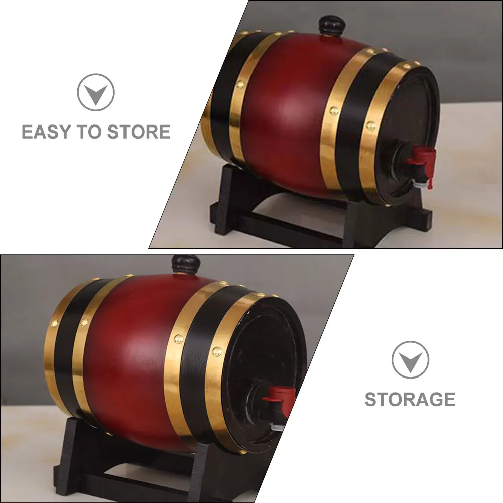 

Practical Wood Bucket 1 5L Retro Oak Container for Bar Restaurant Decorative Beer Barrel Dispenser Wooden Bucket
