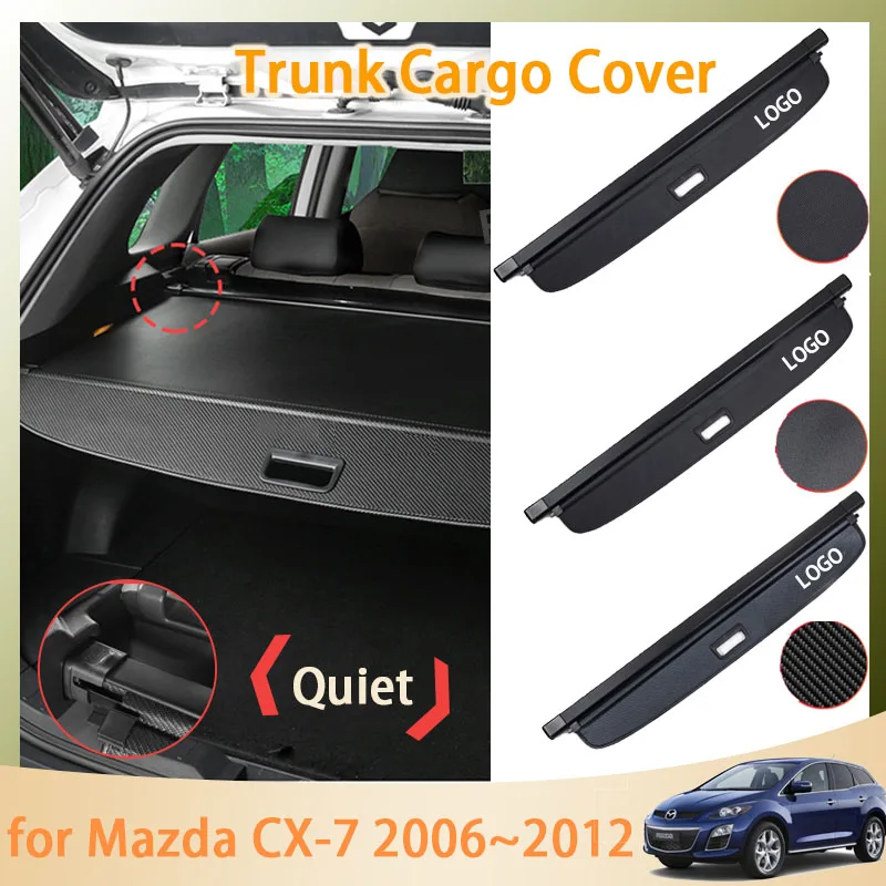 Trunk Cargo Mat For Mazda CX7 CX-7 CX 7 2007 2008 2009 2010 2011 2012 ER Accessories Auto Rear Curtain Retractable Anti-peeping