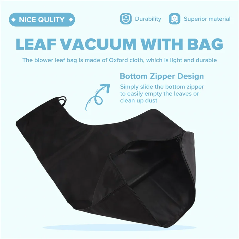 ABJY-Leaf منفاخ حقيبة انغلق أسفل تفريغ منفاخ أوراق الشجر حقيبة فارغة جمع ورقة لحديقة الحديقة يناسب منفاخ المكانس