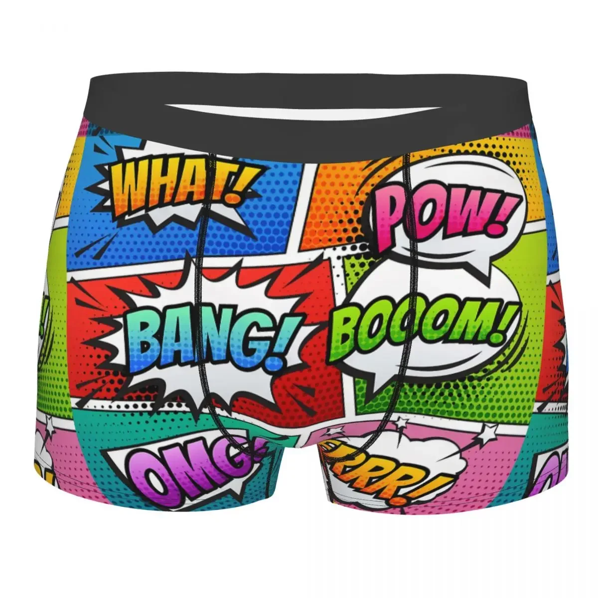 Pop Art Comic Book Panels Man's Boxer Briefs Comic Book Lover Highly Breathable Underwear Top Quality Print Shorts Gift Idea