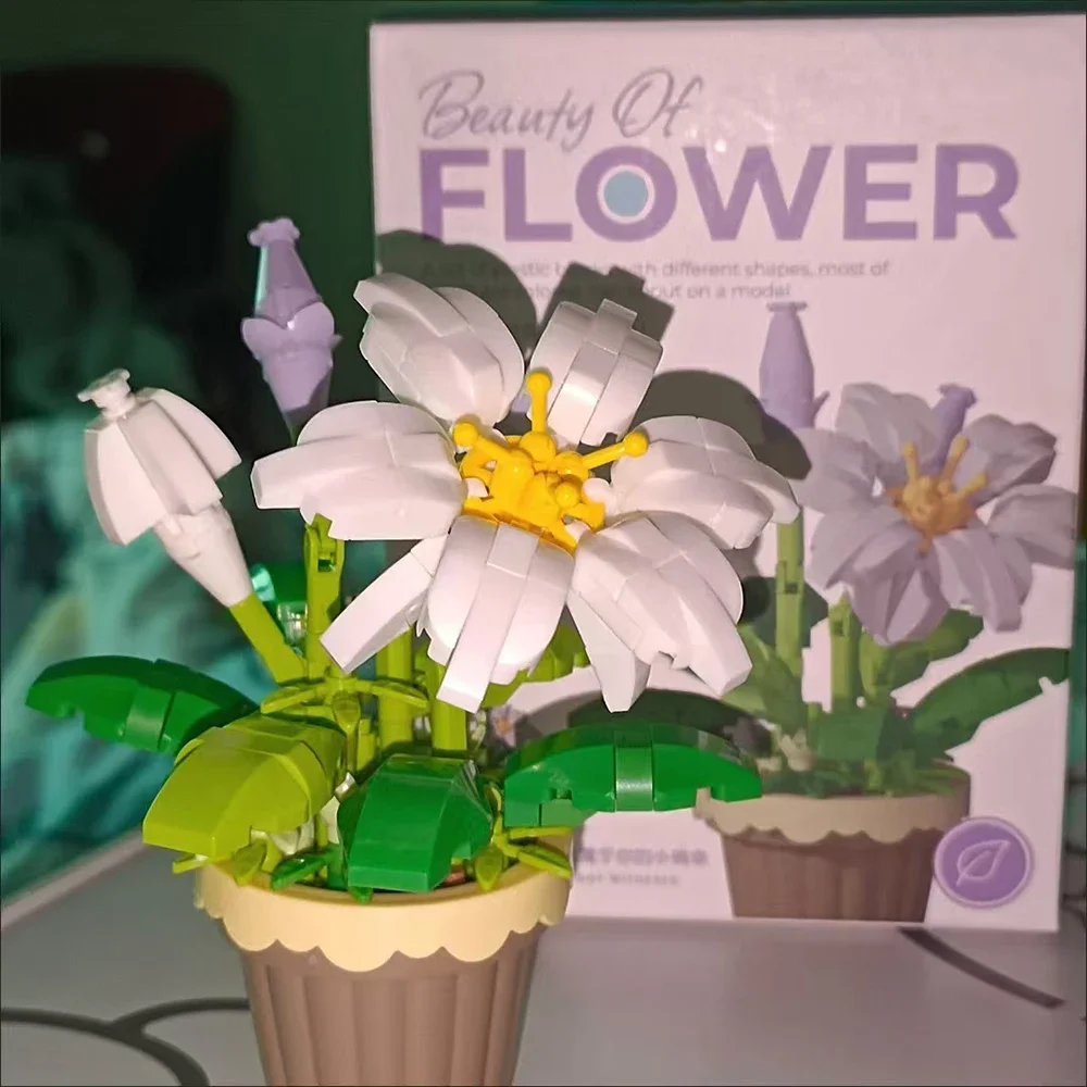 

Educational Plant Pot Craft Mini Blocks Set - DIY Mini Garden Kit with Butterfly Ornaments, STEM Learning Toy for Preschoolers