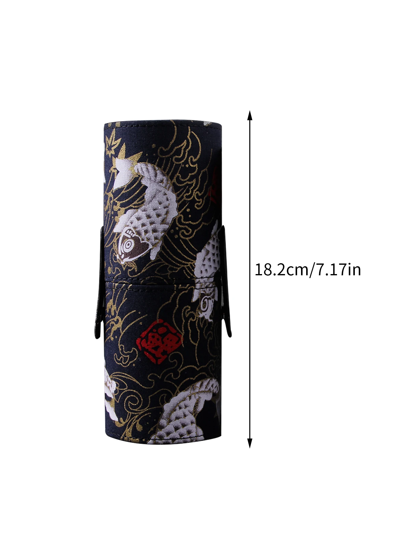 Bonne chance koi poisson seau de rangement pour pinceaux de maquillage, boîte de rangement pour rouge à lèvres et crayons à sourcils de bureau, porte-stylo de rangement pour ombre à paupières