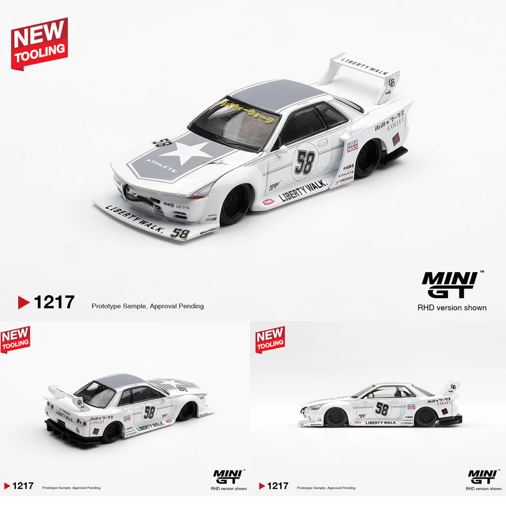 MINIGT 1/64 LBWK Nissan Skyline GT-R R32 Kaido Works TAS 2025 Diecast Model, Liberty Walk Widebody JDM Show Car