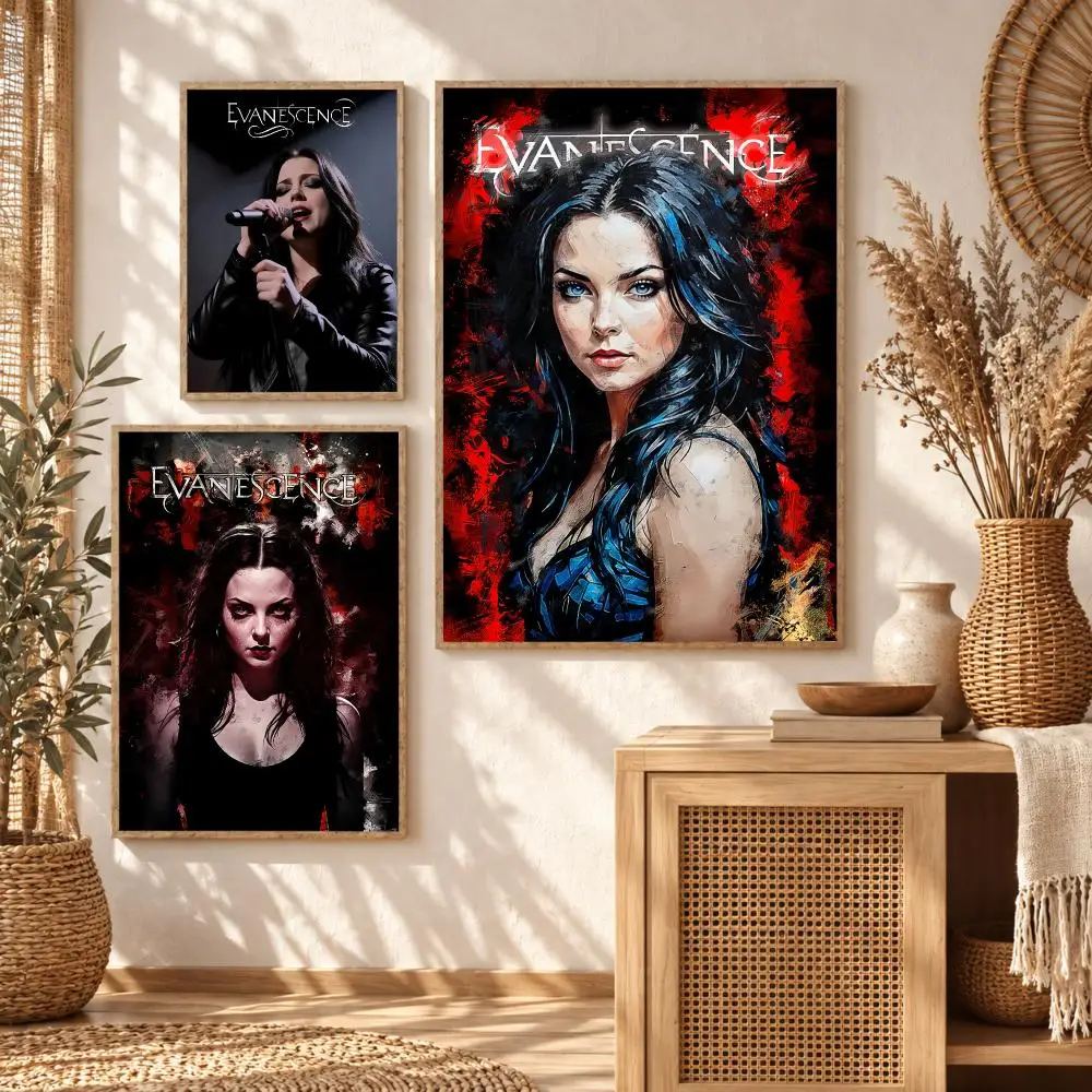 E-Evanescence A-Amy Lee Powerful Poster Premium Modern Waterproof Wall Art Pictures for Bedroom Living Room Bar Decor