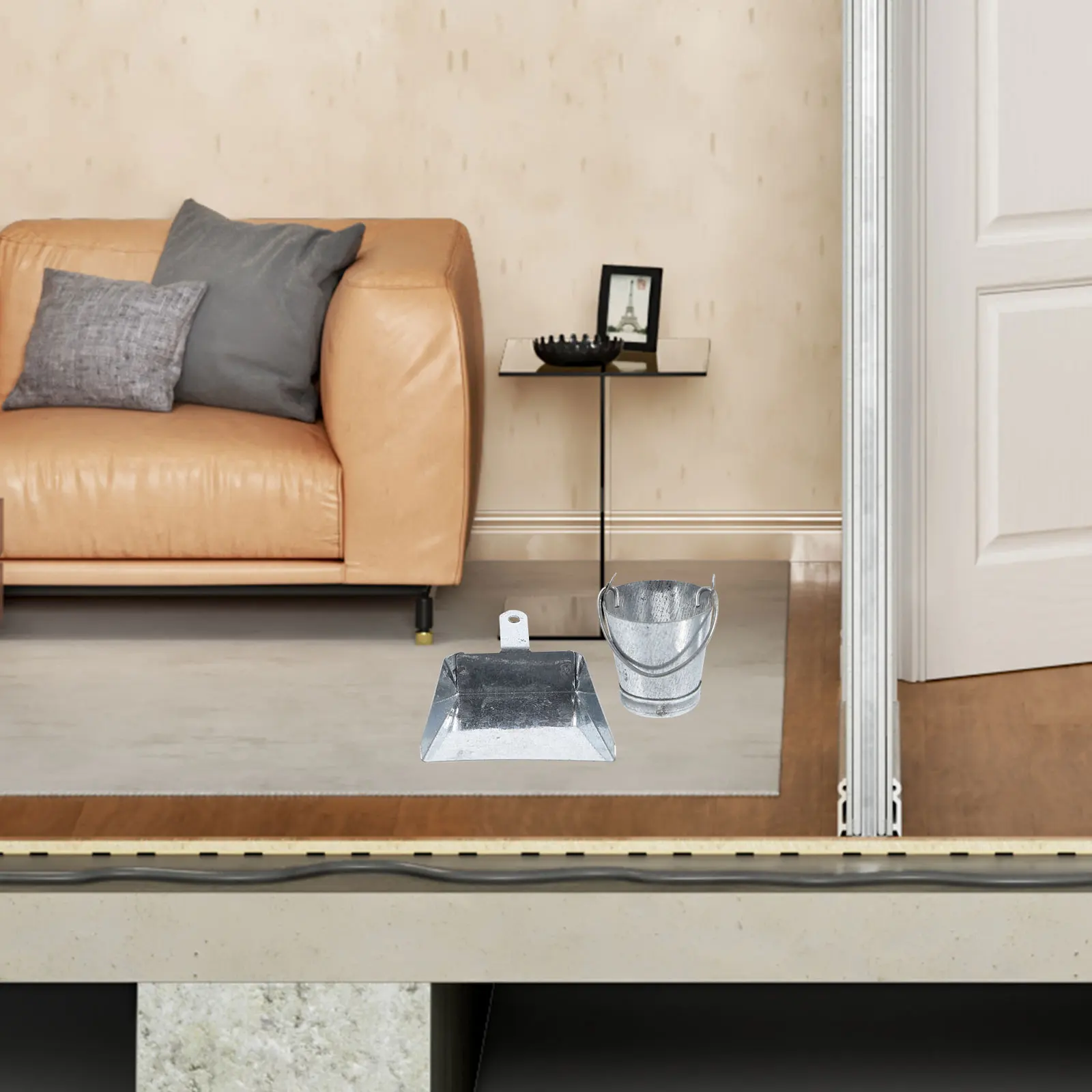 10pcs 소형 양동이 쓰레받기 2x2x15cm 양동이 35x3cm 쓰레받기 안전 인형 집 액세서리 미니 장면 소품 원예 장난감