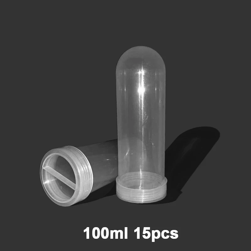 

100ml Brand New Testing Tube Medical Lab Centrifuge Test tube with cap Culture tube 15pcs Laboratory Supplies