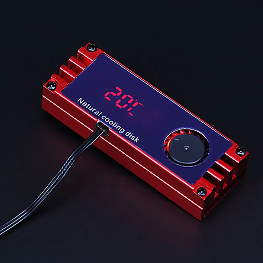 1PCS For M2 SSD Heatsink Cooler with Digital Temperature OLED-Display .2 2280 22110 For NVME Hard Disk Heat-radiator