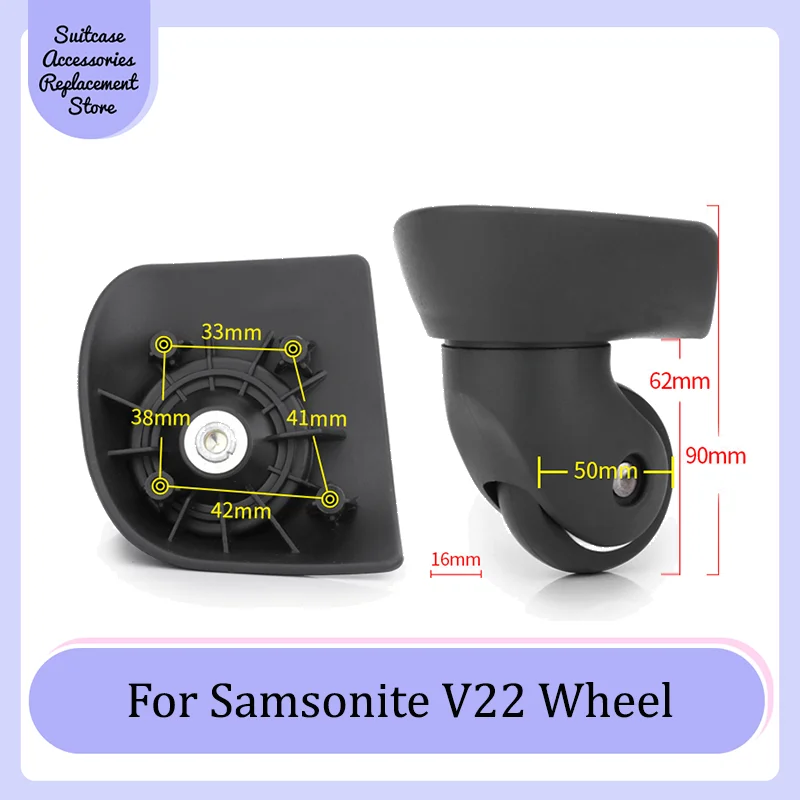 

For Samsonite V22 Smooth Silent Shock Absorbing Wheel Accessories Wheels Casters Universal Wheel Replacement Suitcase Rotating