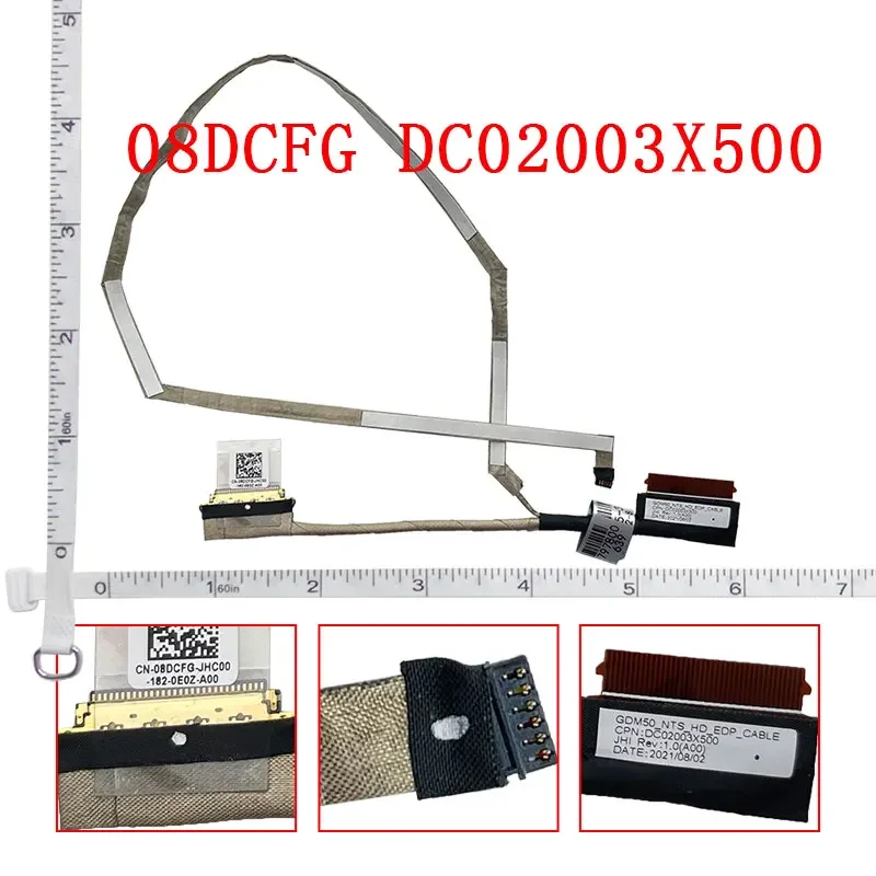 

Новая линия для DELL Inspiron 15-3511 3510 3515 DC02003X500 08DCFG ноутбука светодиодный ЖК-дисплей LVDS видеокабель Checkltem номер