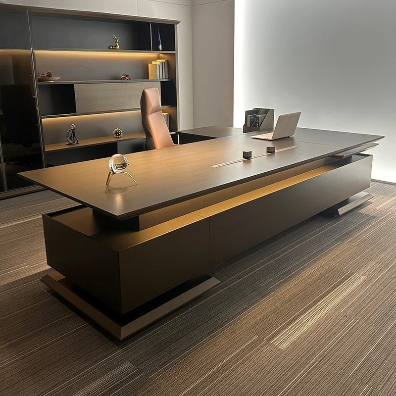 

Boss Desk Chairperson Light Luxury Modern Simplicity High-end Minimalist President Desk Manager Italian Style