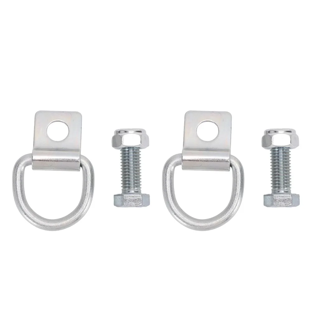 2PCS Durable 14mm Hole Cargo Fixed Hook Heavy Duty with Screw Trailer Ring Trailer Pull Ring For Trucks
