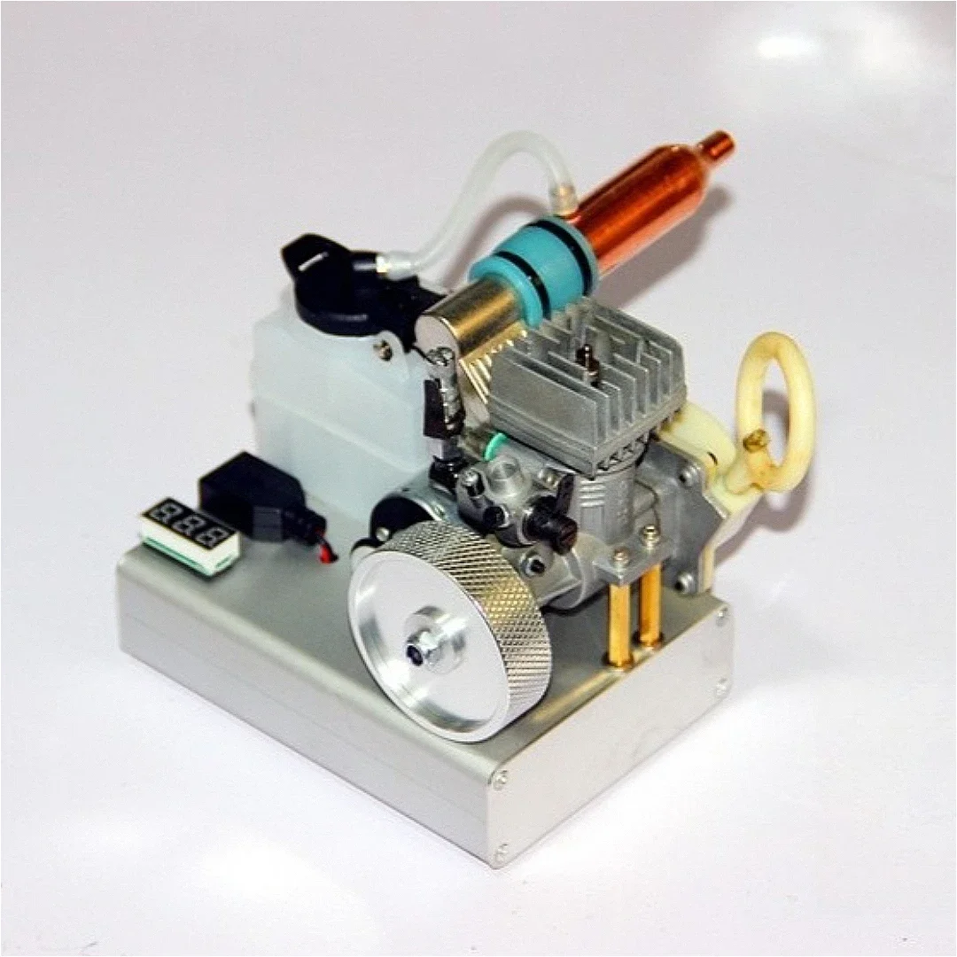NF SC12 Methanol Generator Set 12 stage Two stroke Metal Engine Pull-start Starter Base Model Ornament Mini Precisio Engine Kit
