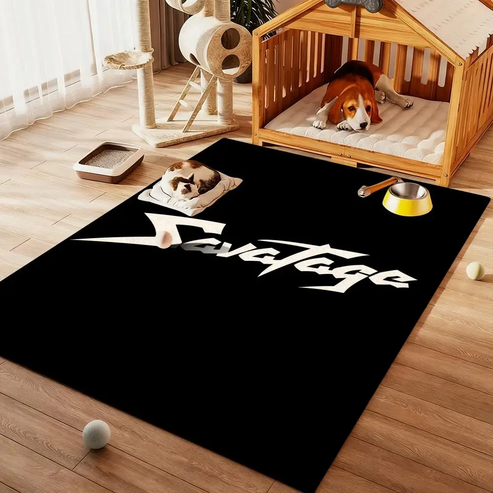 

S-SavatageS Heavy Rock Band Floor Mat Diatom Bath Mat Absorbent Quick Dry Non-Slip TPR Backing Soft Plush Draining Rugs