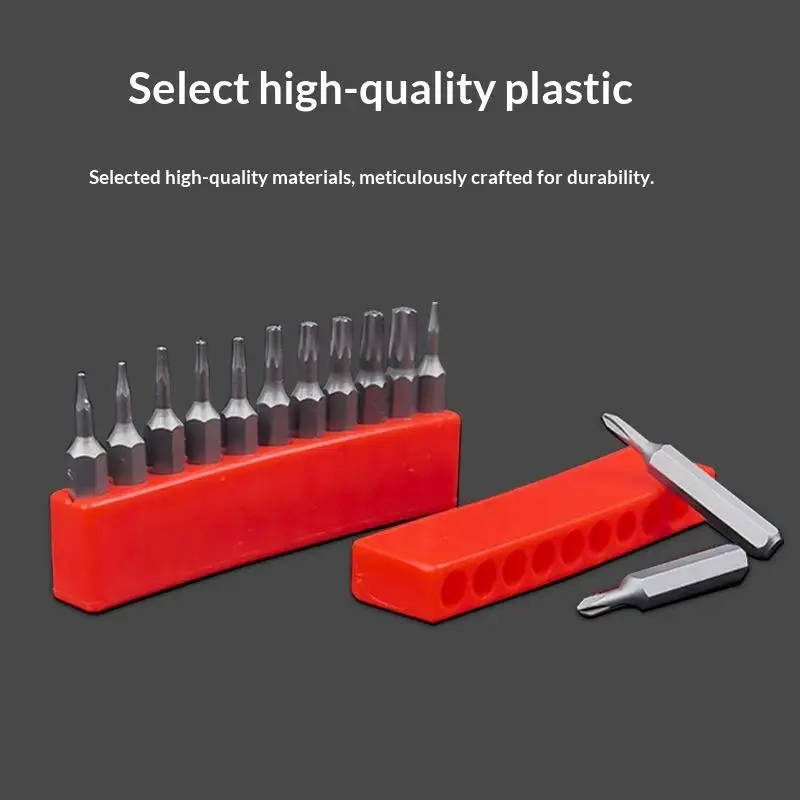 1Pcs 4-32 Hole Screwdriver Bits Holder Plastic Storage Tray Organizer 1/4 Inch Hex Screwdriver Head Drill Bit Stand Power Tool