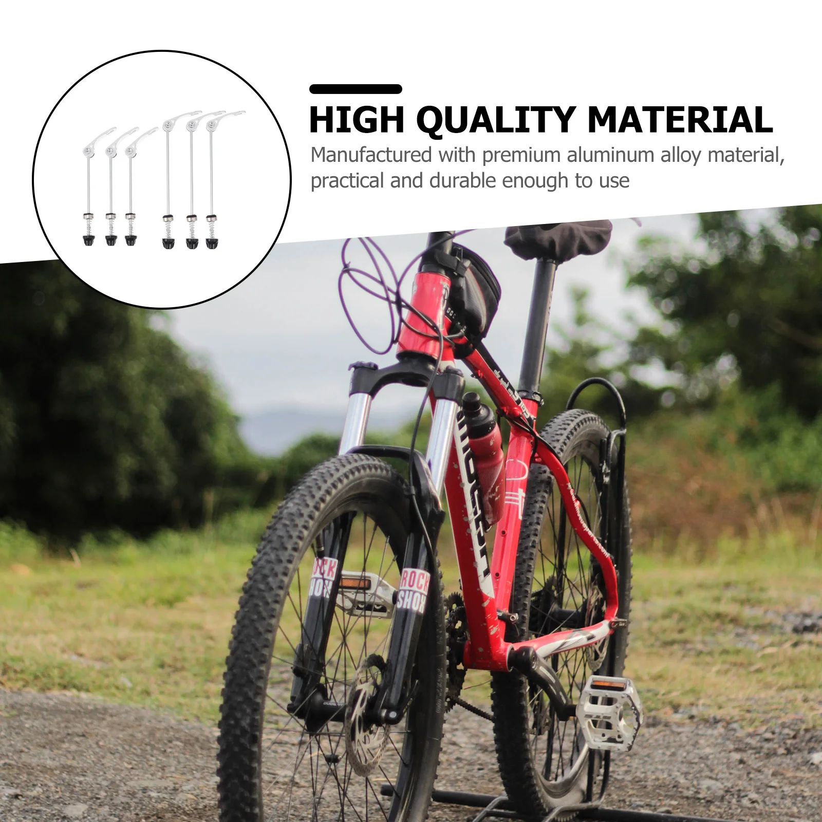 

3 Pairs Aluminum Alloy Quick Disassembly Rod Release Skewer Bicycles Skewers Wall-mounted Cycling Wheels Silver