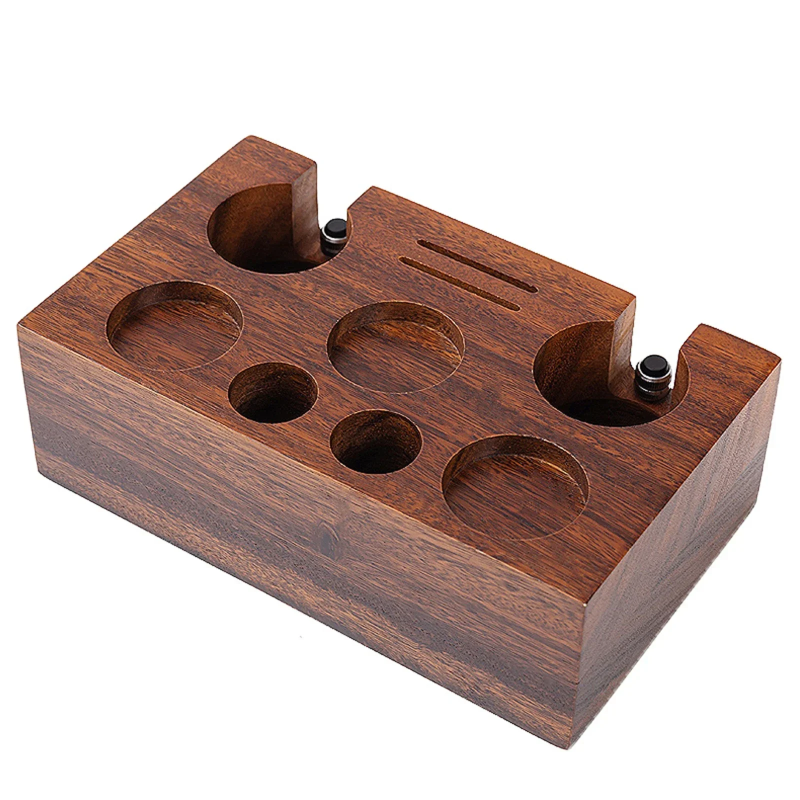 1 Pcs Coffee Knock Box Solid Wood Powder Press Holder Coffee Machine Powder Hammer Filler Holder 51-53Mm Coffee Handle Organizer