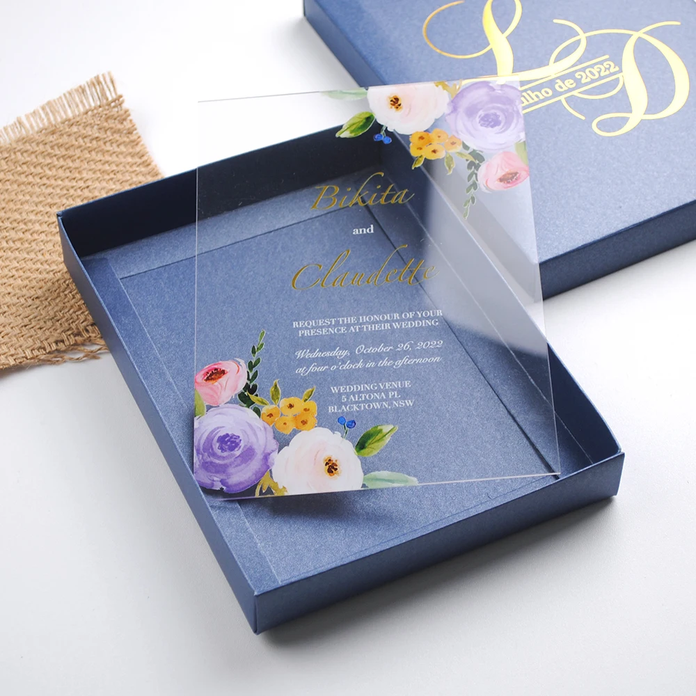 

Transparent Acrylic Invitation, Thank You for Supporting My Small Business Packaging, Hebrew Text Holidays, Custom, 10Pcs