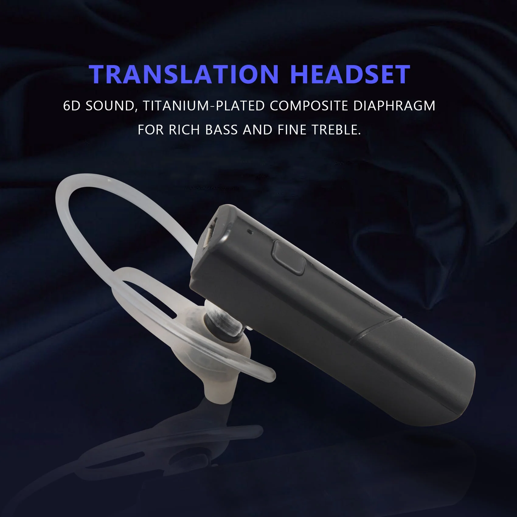 Smart Wireless Translation Headset Bluetooth 5.0 Voice Translator Earphone 33 Languages Instant Real-Time Translation-B