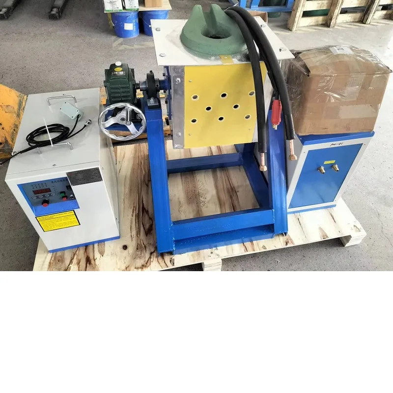 Iron Copper Aluminum Silver Gold Ruler Melting Induction Heating Equipment With Motor Resistance Furnace