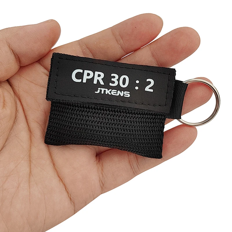 1PC CPR Emergency Mask One Valve Mask First Aid Kit Key chain