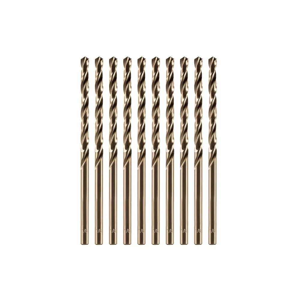 10Pcs 0.5-3.2mm HSS Twist Drill Bit Set for Rotary Tool Straight Shank Mini Drill Bit Set Hand Tool