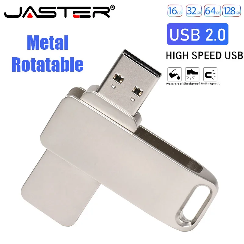 

Rotatable Pen Drive Metal USB 2.0 Flash Drive 128GB 64GB High Speed Memory Stick For Laptop USB Stick Creative Gift 32GB 16GB
