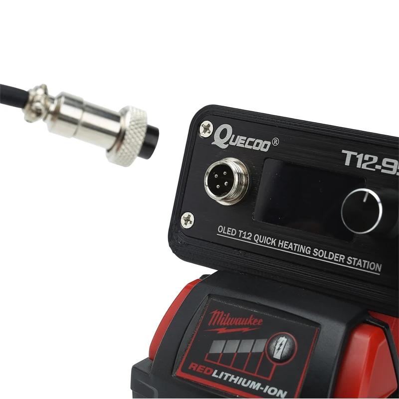 Estação de solda t12 ferro de solda para milwaukee 18v bateria li-ion aquecimento rápido sem fio ferro de solda oled