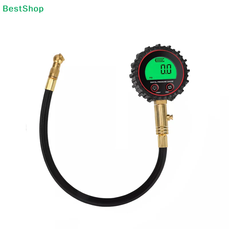 ★Digital Display Tire Air Pressure Inflator Gauges LED Backlight Vehicle Tester Inflation Monitoring Manometros With Hose