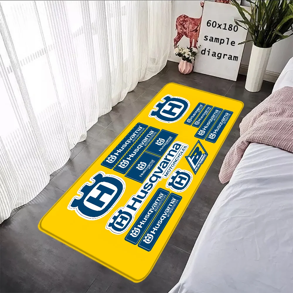 Children Room Mat Husqvarna Motorcycles Home Carpets Washable Non-slip Kitchen Rug Bath Mats Custom Doormat Entrance Door Carpet