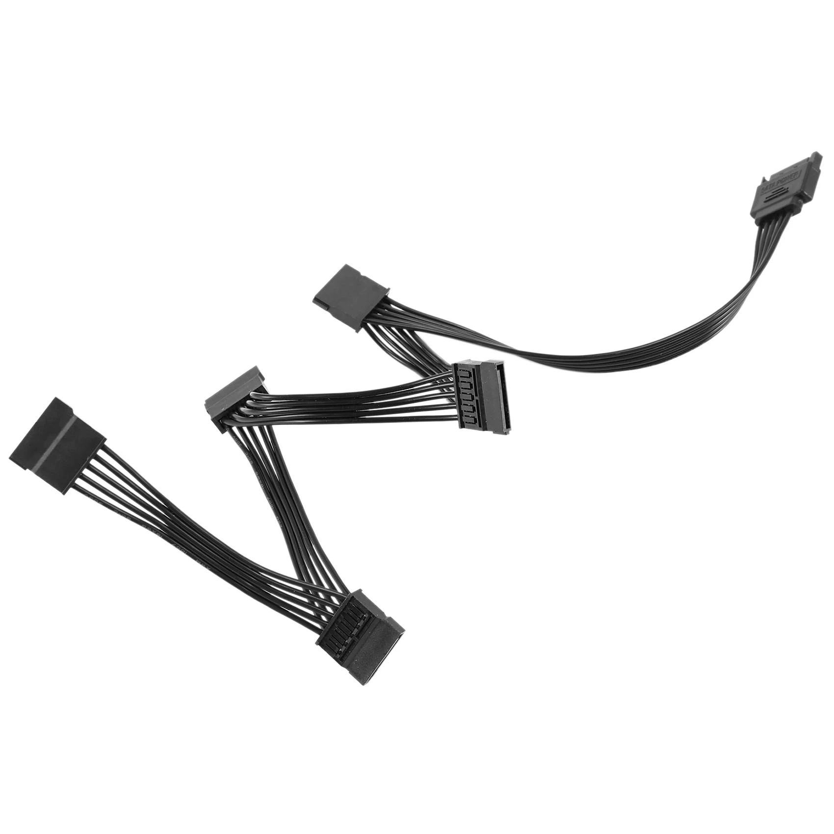 [Value Pack]15 Pin SATA Power Extension Hard Drive Cable 1 Male to 5 Female Power Supply Splitter Adapter Cable For DIY PC Sever