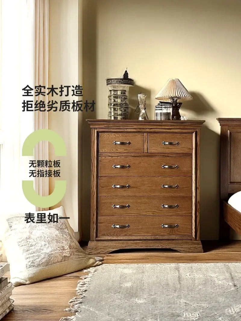 Classic American Country American All Solid Wood FAS Grade Red Oak Bedroom Locker