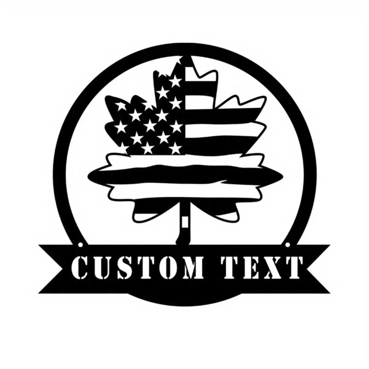Personalized Canada Tribute Maple Leaf Metal Sign - Custom Wall Art, Ideal Family Address Monogram Decor