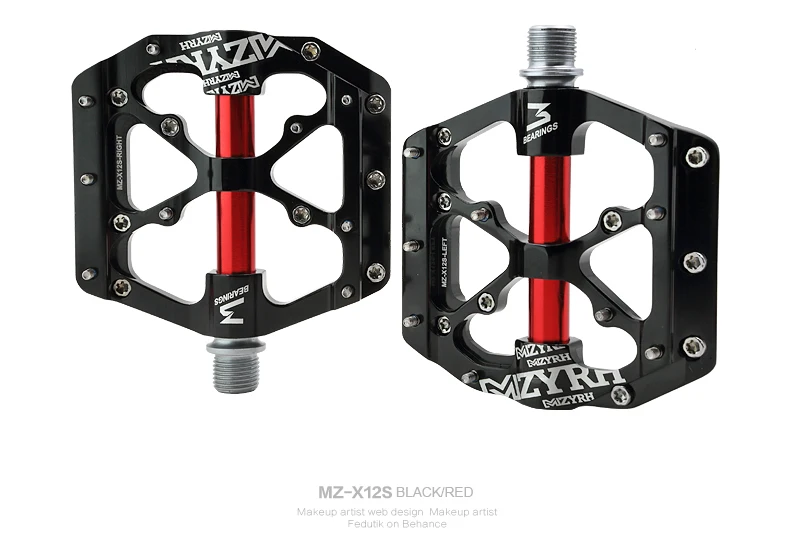 Pédales vélo pliable alu antidérapantes 9/16'' noir avec réflécteurs (1 paire