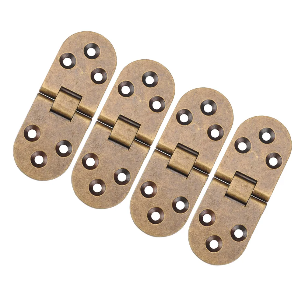 4Pcs Strong Invisible Hinge Zinc Alloy Anti Corrosion Bronze Finish Cabinet Door Hinge for Wardrobe Furniture Home Improvement