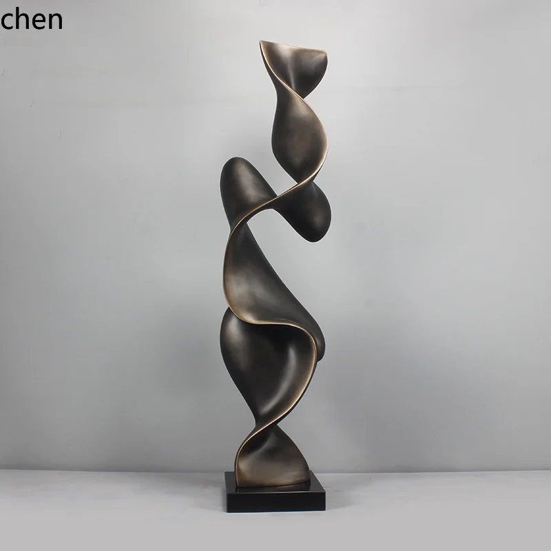ZMLSculpture Large Ornament Decoration Fiberglass Lobby Light Luxury Abstract
