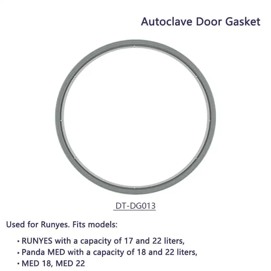 Replacement Door Seal fit RUNYES SEA-17/22L Panda MED 18/22L Autoclave, Sterilization Chamber Gasket O-Ring