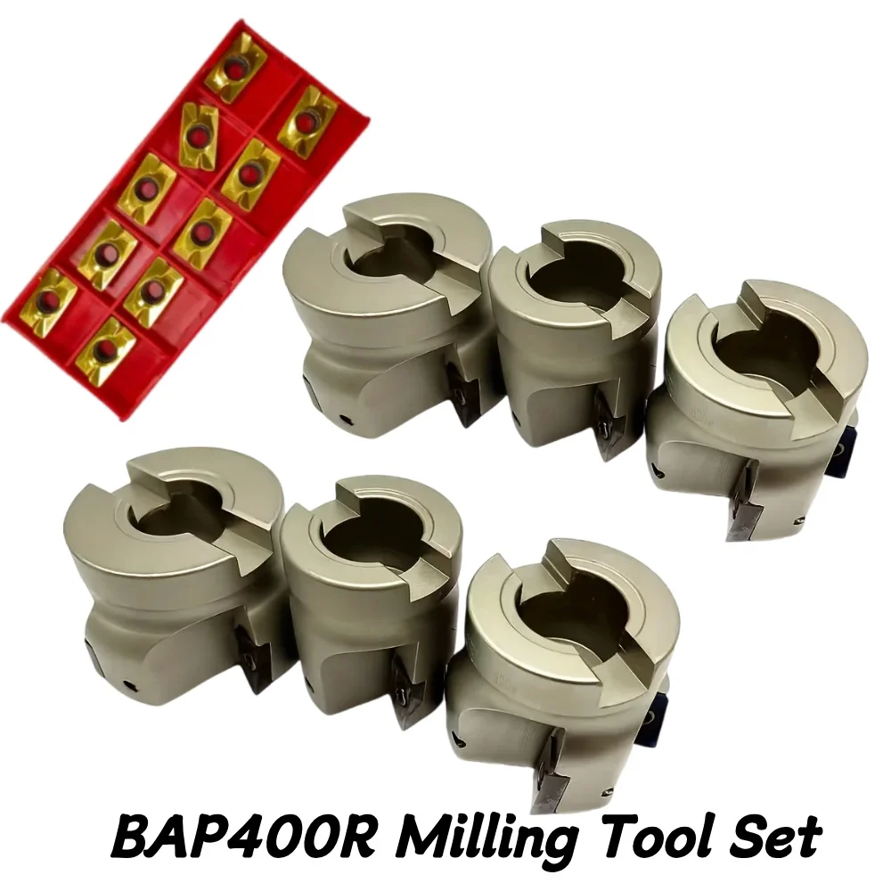 SYS BAP400R Face Mill Head 40mm 50mm 63mm 80mm 100mm 3/4/6/7T Flute Face End Mill Flat Cutter 10pcs APMT1604PDER Carbide Inserts