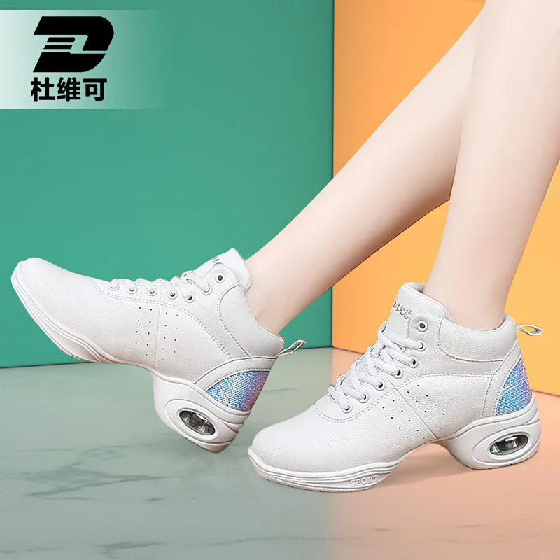 dunvike-レディース-ソフトレザー-ダンスシューズ-秋冬-スクエアダンス-ショートブーツ-ファッショナブルなソフトボトム-スポーツシューズ