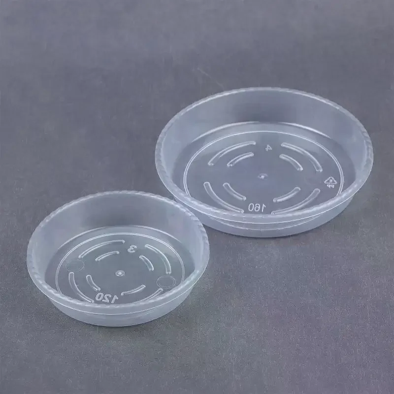 10pcs New Round Flower Pot Tray Clear Desktop Plant Saucer Plastic Trash Storage Flower Pot Base