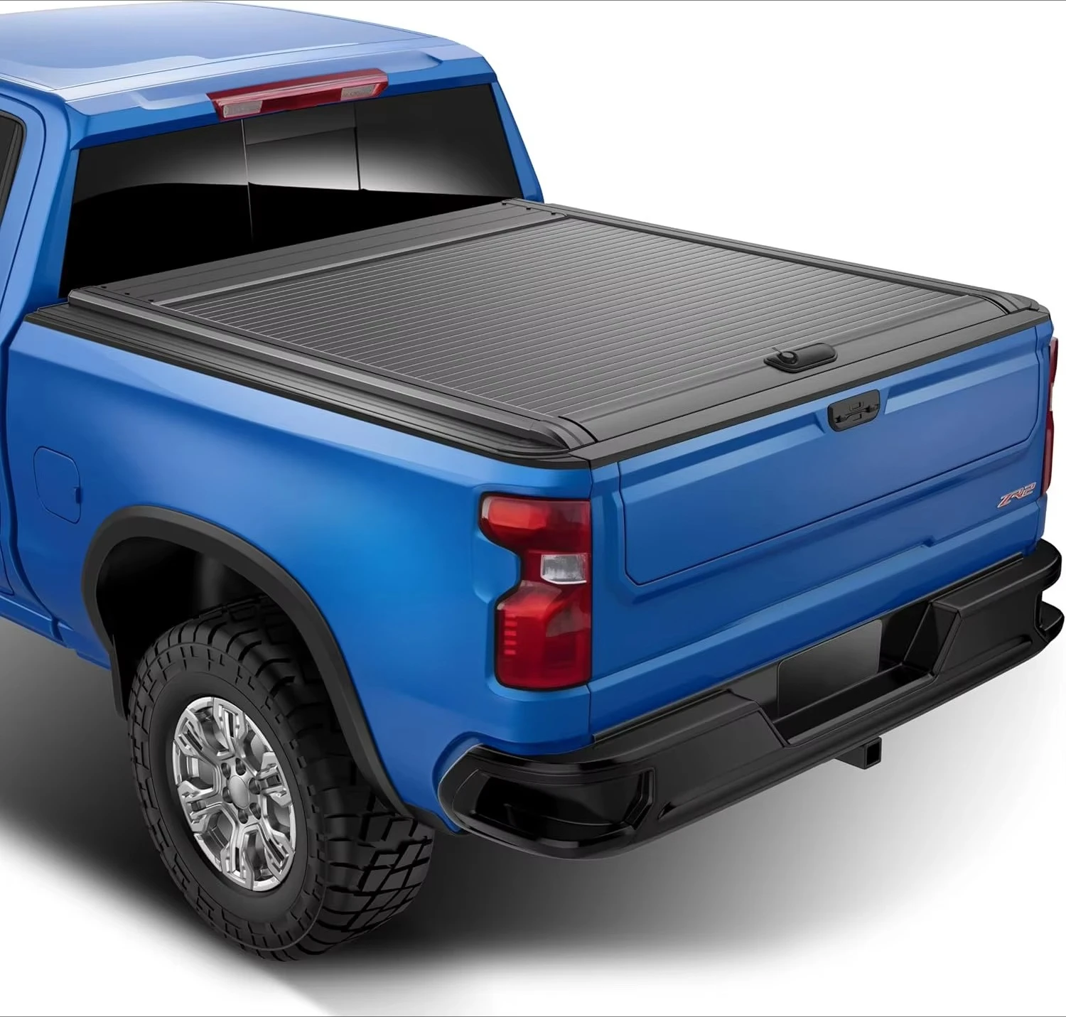 

Retractable Hard Pickup Truck Bed Roll Tonneau Cover with Locks Fit for Silverado Colorado Ram 1500 5.7ft 6.4ft