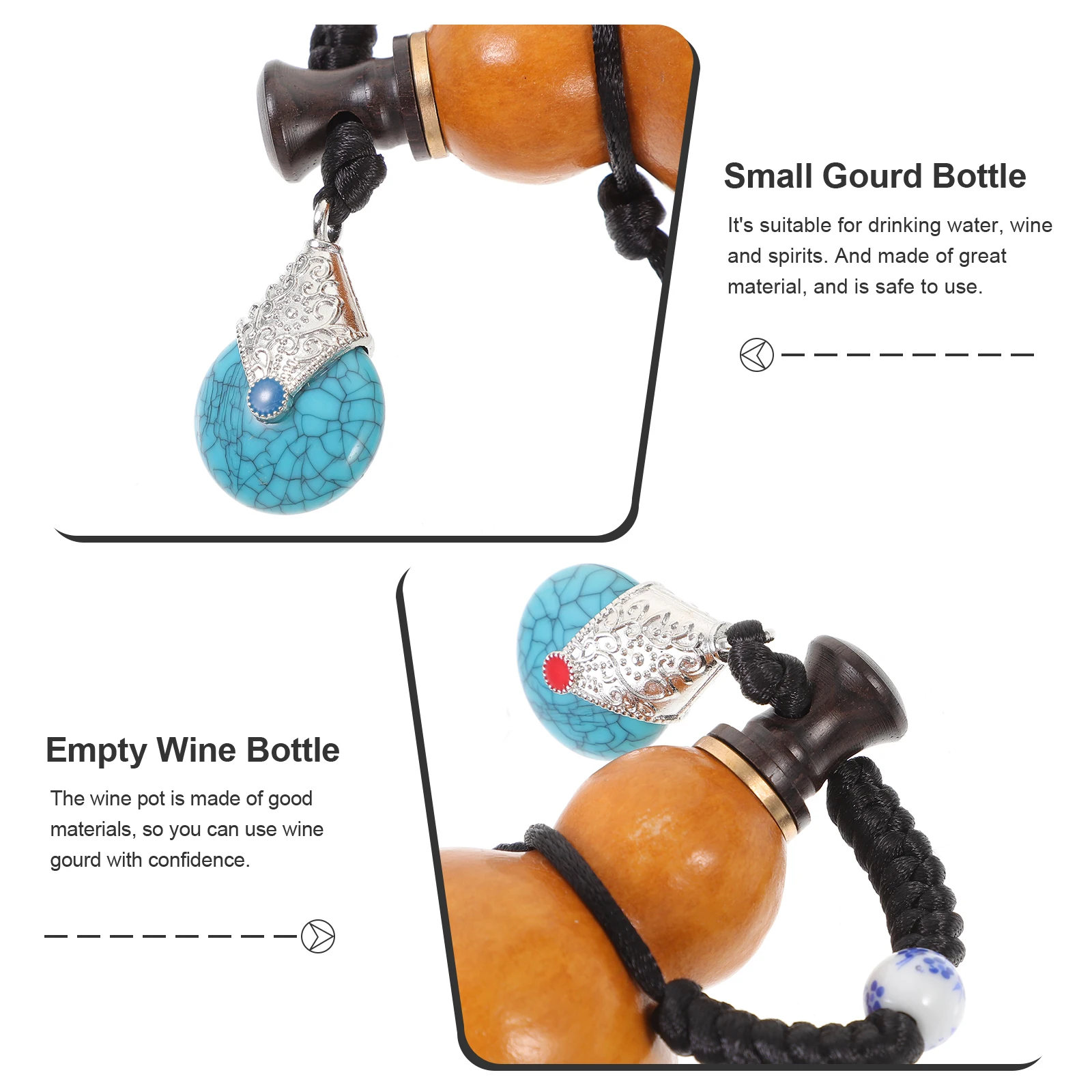 

Retro Gourd Decorations Gourds Bottles Chinese Shape Vintage Hanging Creative Practical Use Lightweight Portable Storage