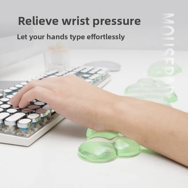 Cloud Shape Silicone Wrist Rest Mouse Pad Keyboard Support Ergonomic Desk Mat for Office Gaming 8 Colors